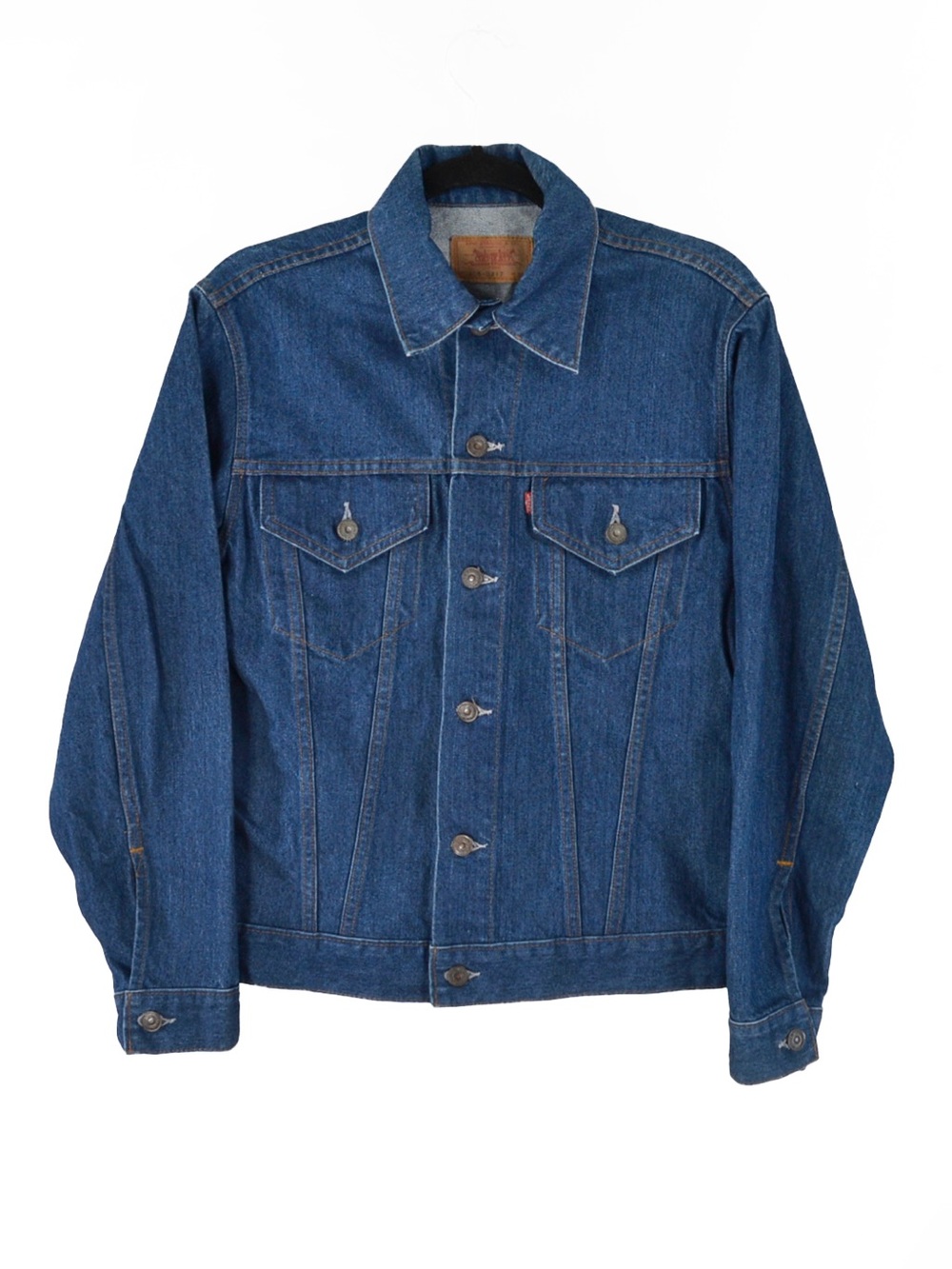 Vintage 70s Levis Trucker Dark Indigo Wash Denim Jacket Type 3 Little E 70505
